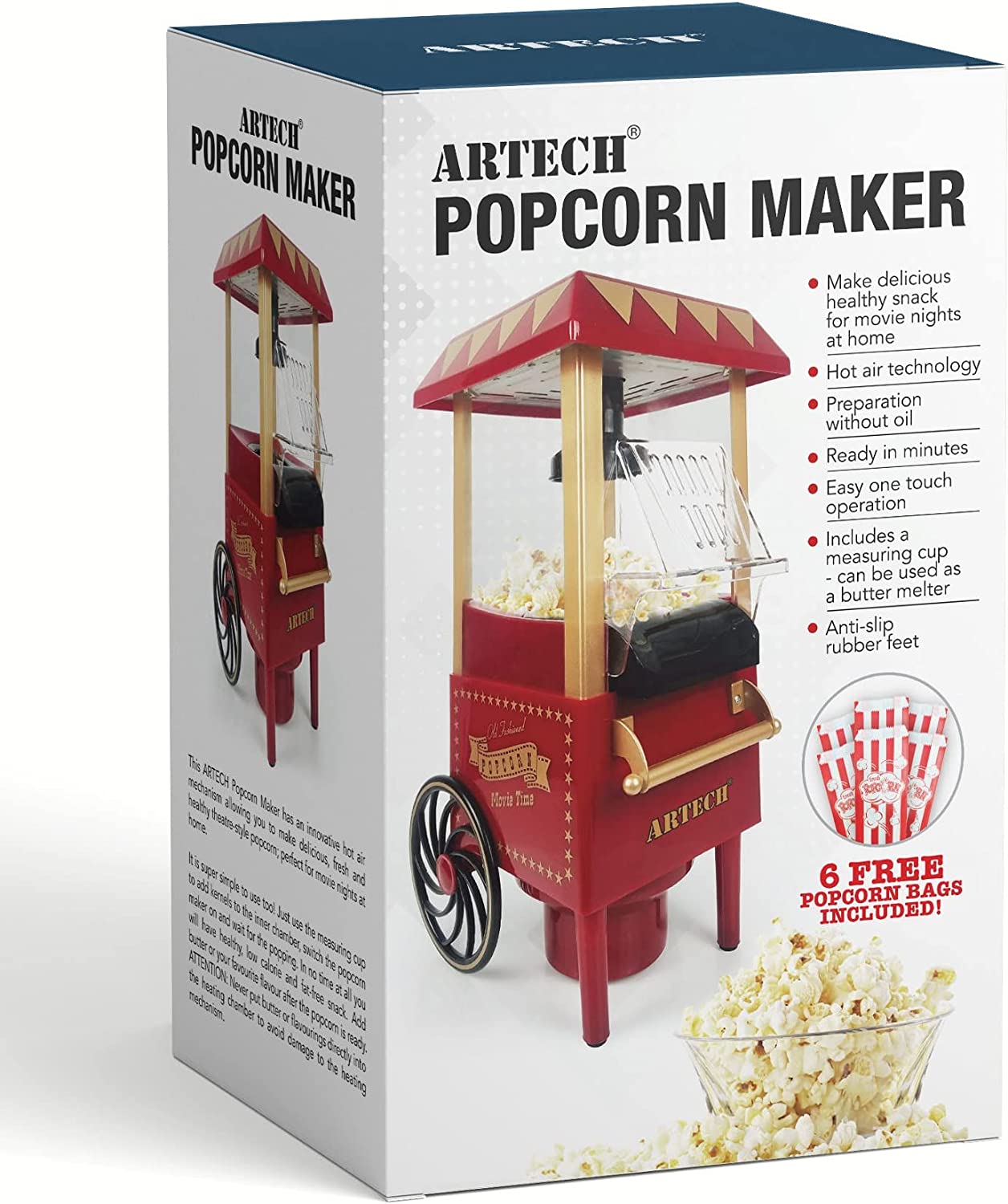 Popcorn Dreaming Popcorn Bags  Carnival Party Supplies and Paper Favors   Movie Theater and Circus Birthday Theme Snack Containers  Microwave  Popper  Vintage Red White and Blue Stripes 1 price