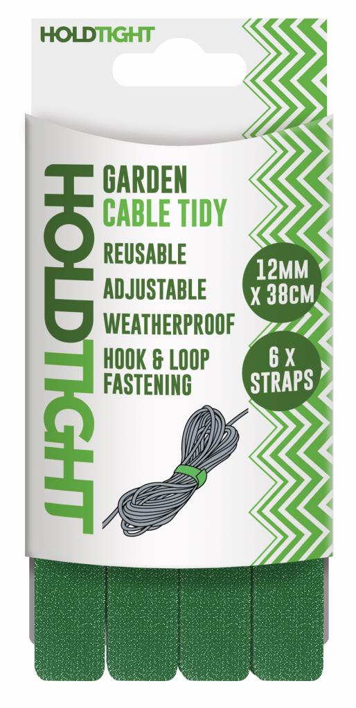 HOLDTIGHT GARDEN CABLE TIDY 6x RE-USABLE STRAPS-1566