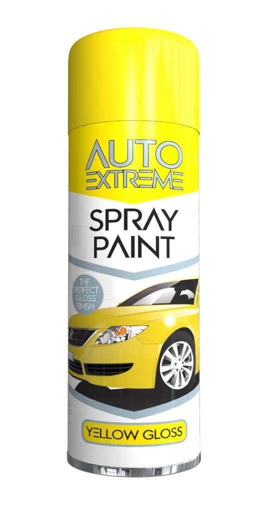 AX Yellow Gloss Spray Paint 250ml-1909