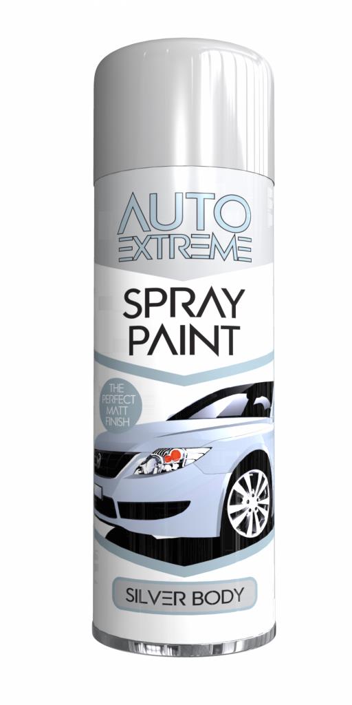 AX Silver Body Gloss Spray Paint 250ML -1911