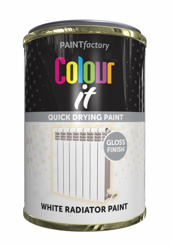 Paint Factory Colour It Paint Tin White Radiator 300ml - 3070