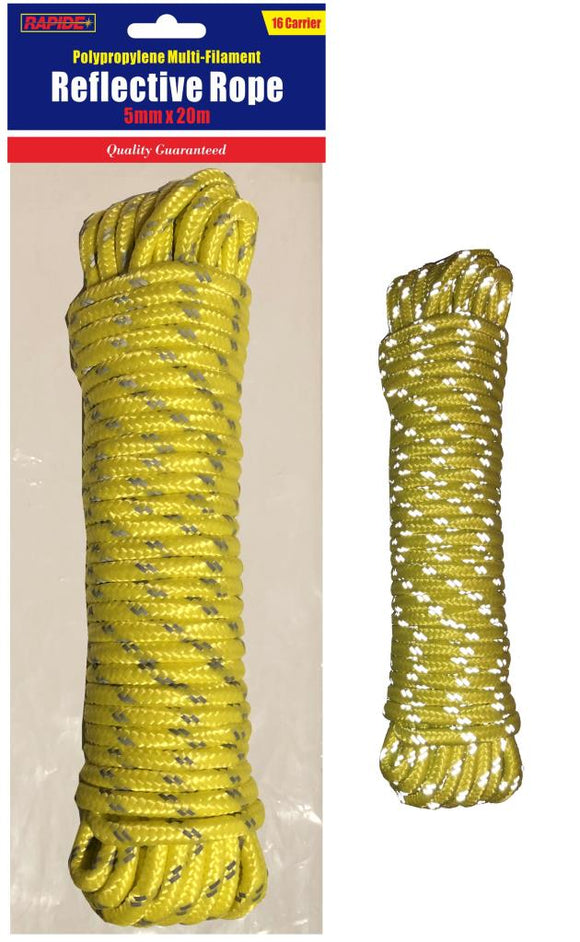 Rapide Rope PP Reflective Rope 20m x 5mm - 3140