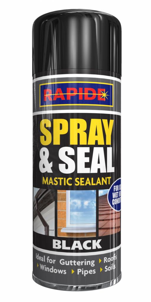 Rapide Spray And Seal Mastic Sealant Black 300ml - 3182