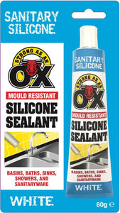 SAAO Mould Resistant White Silicone Sealant 80g - 3195