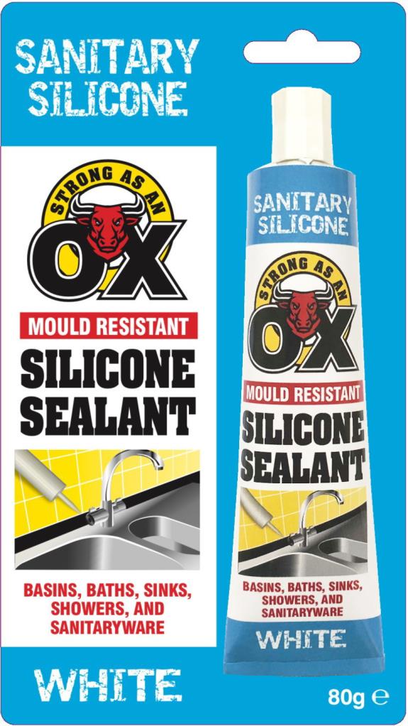 SAAO Mould Resistant White Silicone Sealant 80g - 3195