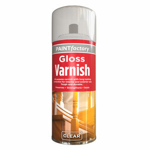 Paint Factory Varnish Clear Gloss Spray 250ml - 7126