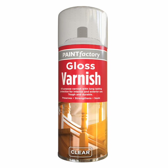 Paint Factory Varnish Clear Gloss Spray 250ml - 7126