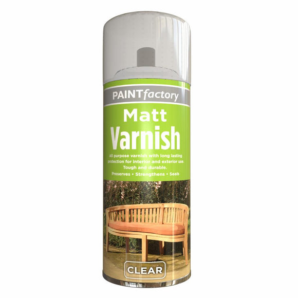 Paint Factory Varnish Clear Matt Spray 250ml - 7127