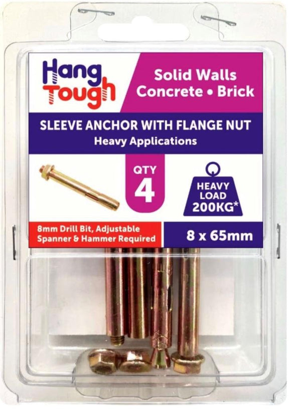 Hang Tough Sleeve Anchor With Hex Flange Nut 8.0 X 65mm - 8501