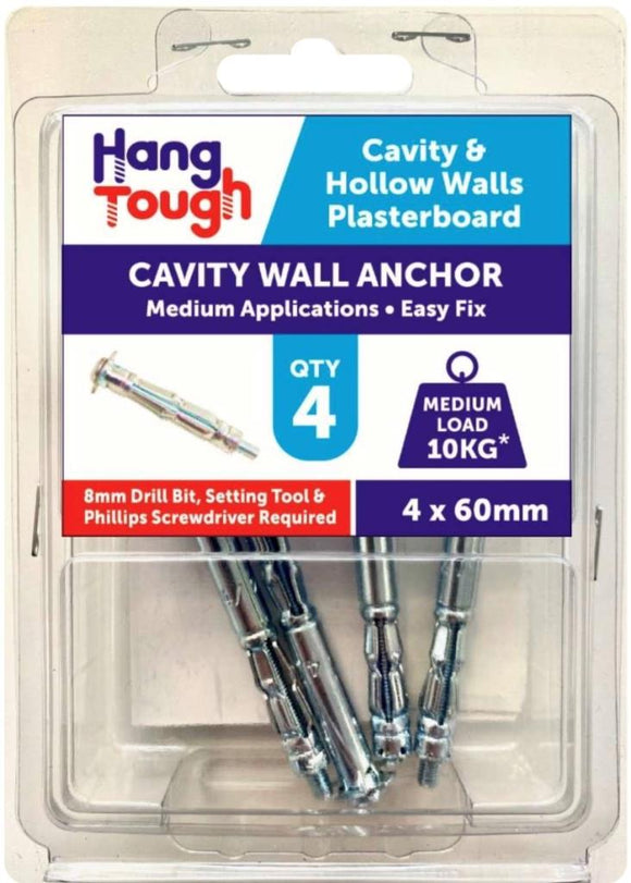 Hang Tough Cavity Anchor With Pan Head Screw 4.0 X 60mm - 8506