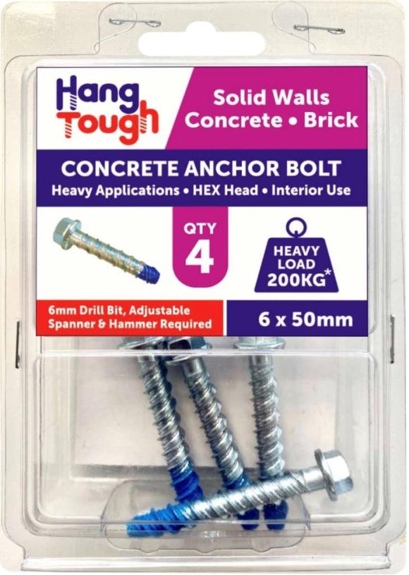 Hang Tough Concrete Bolt Anchor 6.0 X 50mm - 8510