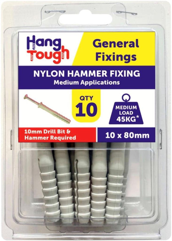 Hang Tough Nylon Nail In Anchor CSK 10x80mm - 8518