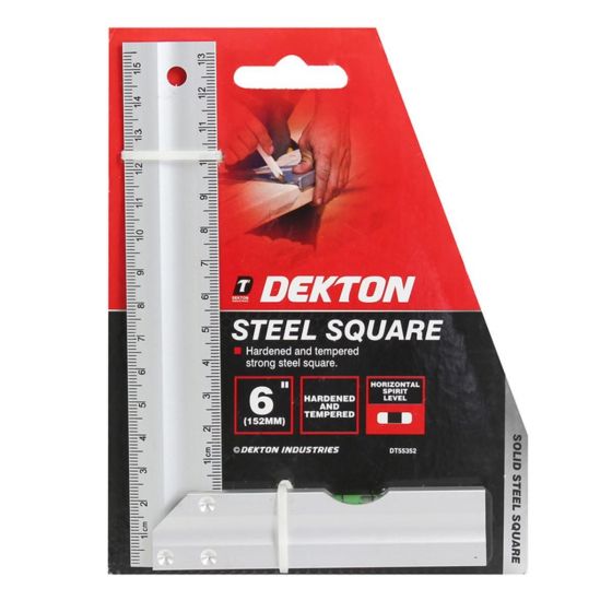 Dekton 6 Steel Sqauare with Horizontal Sprit Level - 55352