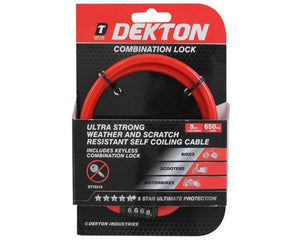Dekton Combination Bike Lock 8mm x 650mm - 70310