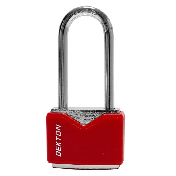 Dekton 40mm Long Shackle Covered Steel Padlock - 70228