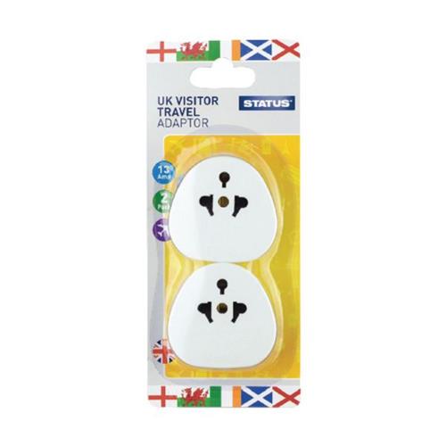 Status uk visitor Adaptor 2pk Blister - SUKVISTA2PK4
