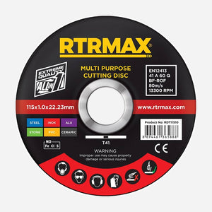 RTRMAX Multi Purpose Cutting Disc 115x1x22 MM - RDT11510