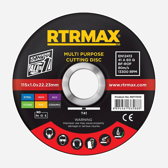 RTRMAX Multi Purpose Cutting Disc 115x1x22 MM - RDT11510