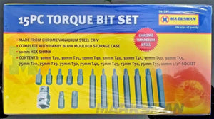 Marksman 15 Pc Torque Bit set-54139