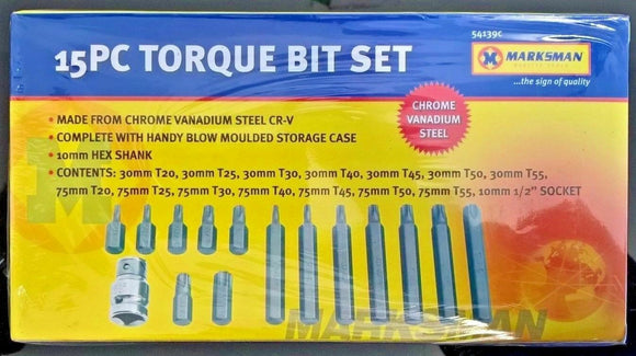 Marksman 15 Pc Torque Bit set-54139