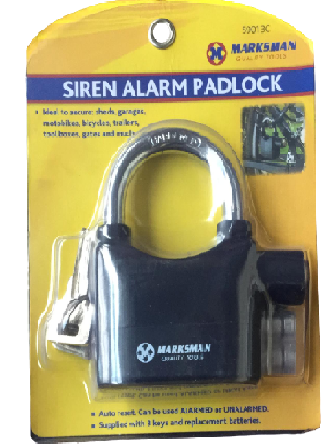 Marksman Heavy Duty Alarm/Siren Padlock-59013