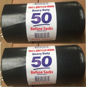 Heavy Duty Black Bin Bags Pk of 50s