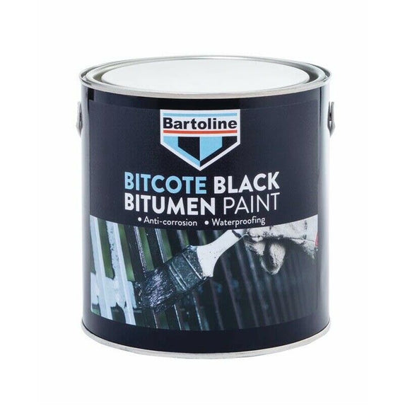 2.5l Tin Bartoline Bitcote Black Bitumen Paint - 40487600