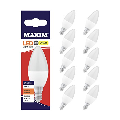 Maxim 3W=25W LED Candle SES WW Prl SWx10 - 25MLCSESWW5X10
