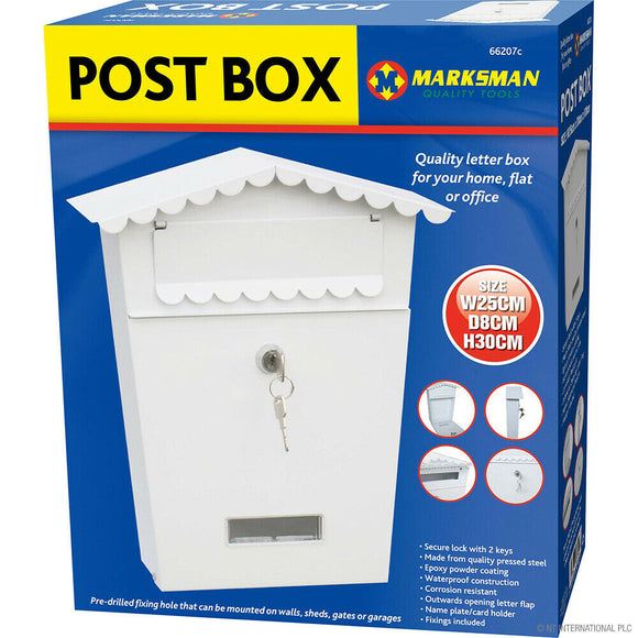 Marksman Small Letter Box White - 66207