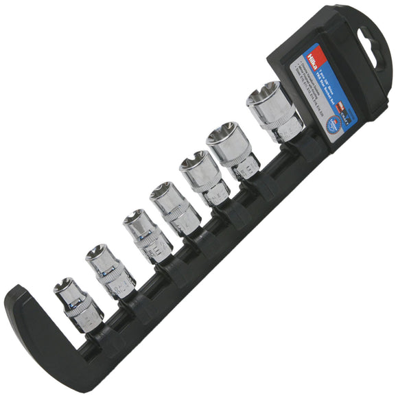 Hilka 7pc 3/8 drive trx Star Socket Set - 02270700