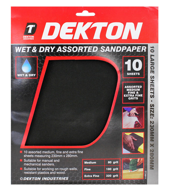 Dekton Wet & Dry Assorted Sand Paper-30615