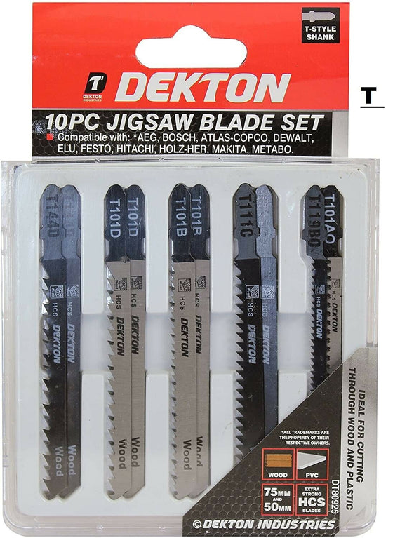 Dekton 10pc Jigsaw Blade set - 80925