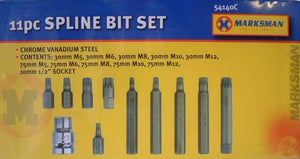 Marksman 11pc Spline Bit set-54140