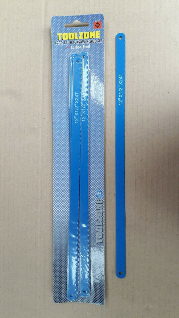Toolzone 12pc 12 C/Steel Hacksaw Blades - SW101