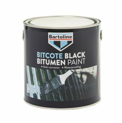 1l Tin Bartoline Bitcote Black Bitumen Paint - 40487580