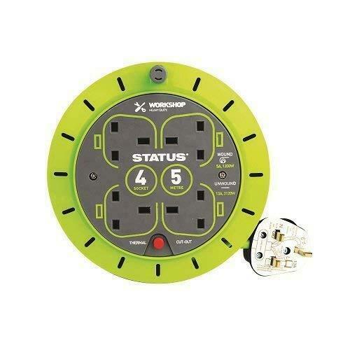 Status 5M 4 Socket 13A TC Status Cable Reel CD - S5M13ACR5