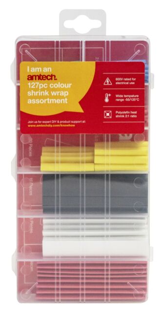 Amtech 127 Colour Heat Shrink Assortment - S6203