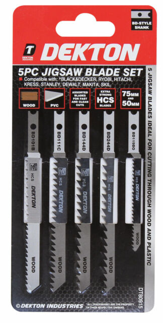 Dekton 5pc Jigsaw Blade Set for Black & Decker - 80915