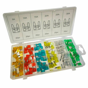 Toolzone 120pc Mini Car Fuse Assortment Box - AU303