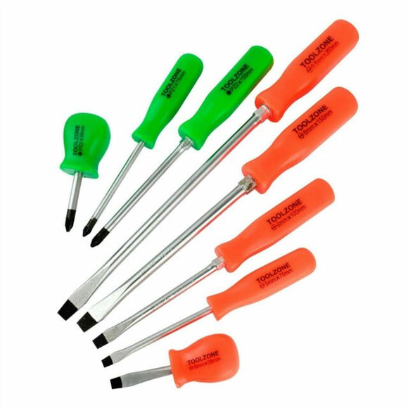 Toolzone 8pc Hi Vis Mechanics Screwdriver set-SD220