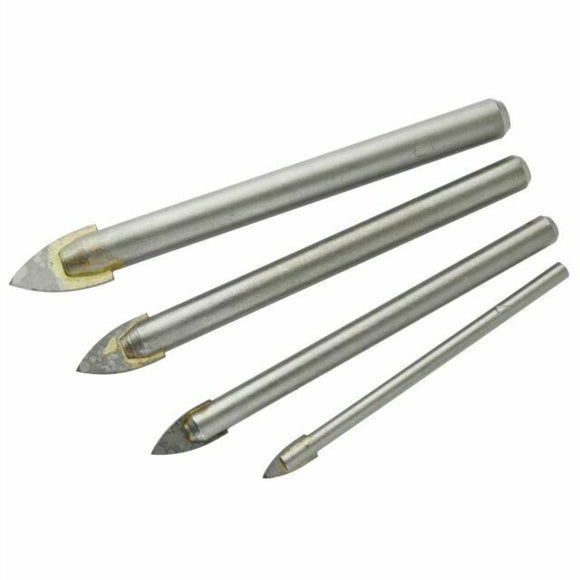 Toolzone 4pc Glass & Tile Drill Set 4-6-8-10mm - DR152
