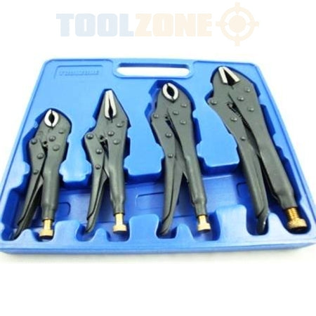 Toolzone 4pc Black Lock Pliers - WR132