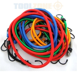 Toolzone 12pc 8mm Gs/Tuv Assorted Bungee Set - TD007