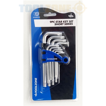 Toolzone 9pc Short Star key T10 to T50 - SD073