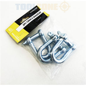Toolzone 3pc 12mm D Shackles - HW001