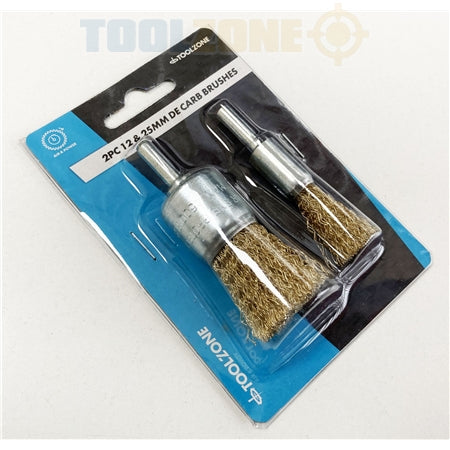 Toolzone 2pc 12&25 Decarb Wire Brushes - DR306