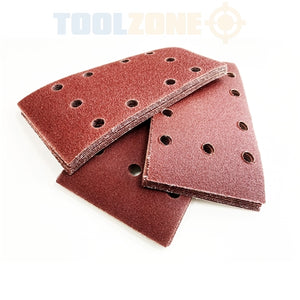Toolzone 20pc hook and loop 1/3 SHT sanding pad - AB165