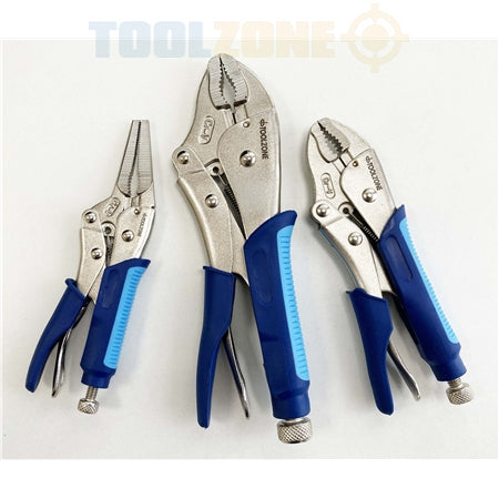 T/Z 3pc Crv Locking Plier Set Softgrip - WR174
