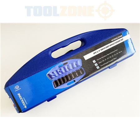 Toolzone 8pc 3/4 Deep Impact Socket - SS130