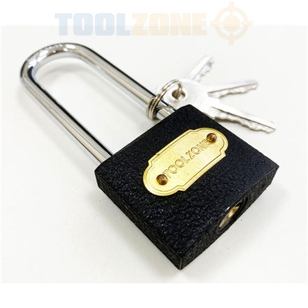 T/zone38mm Long Shank Iron Padlock - LK031